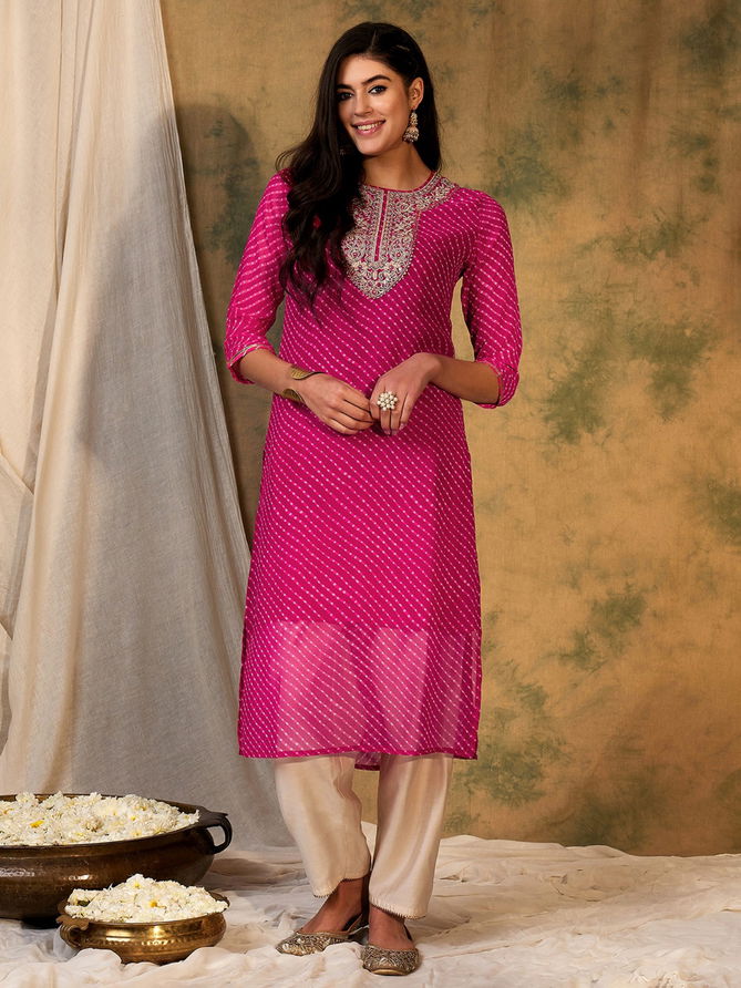 2429 Indo Era Gotta Patti Georgette Kurtis Wholesale market In Surat With Price